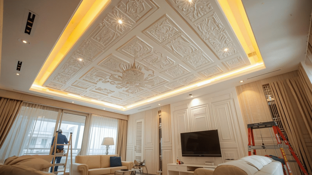 مدة تنفيذ أعمال الجبس بورد